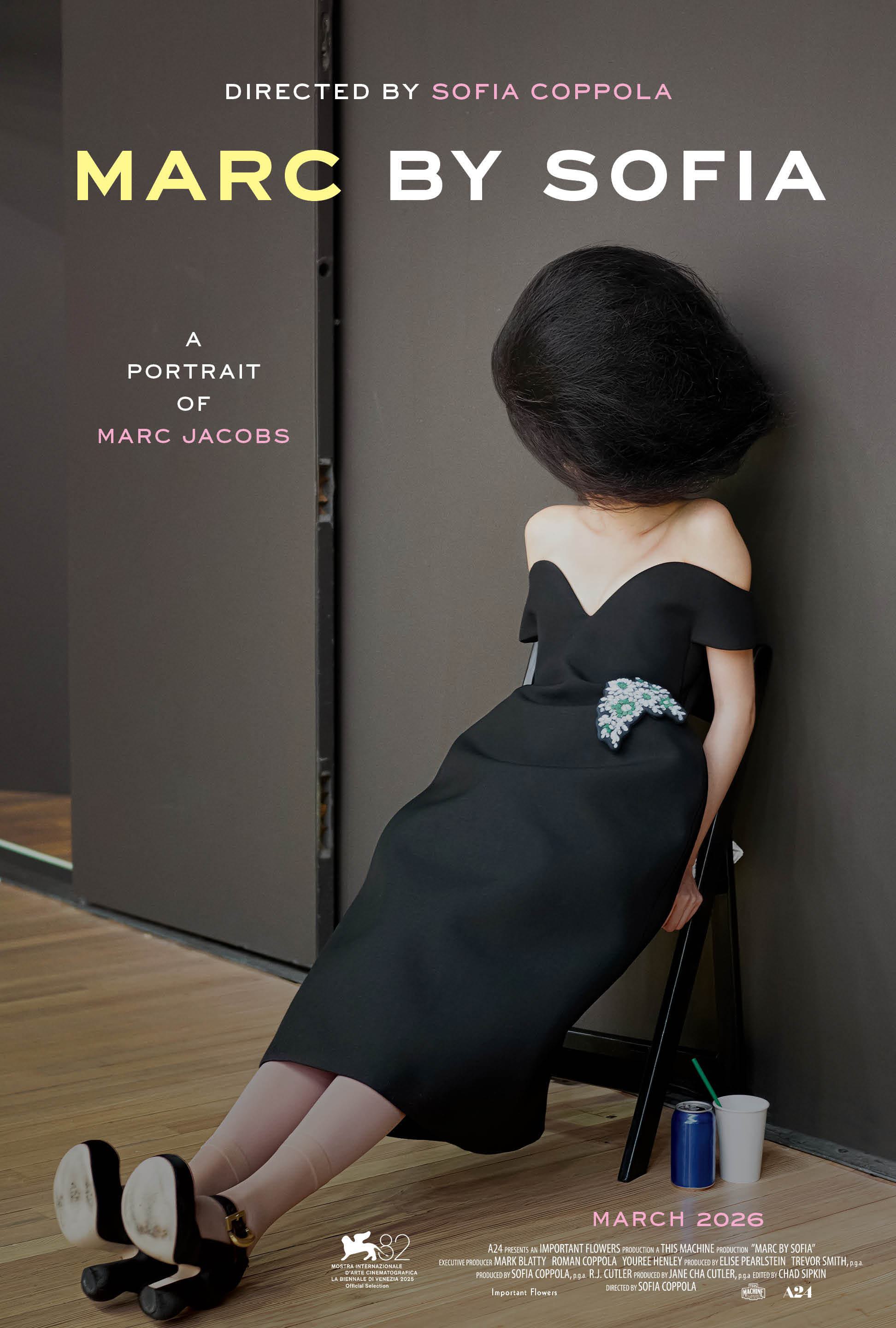 Movie poster for a portrait documentary about Marc Jacobs directed by Sofia Coppola.